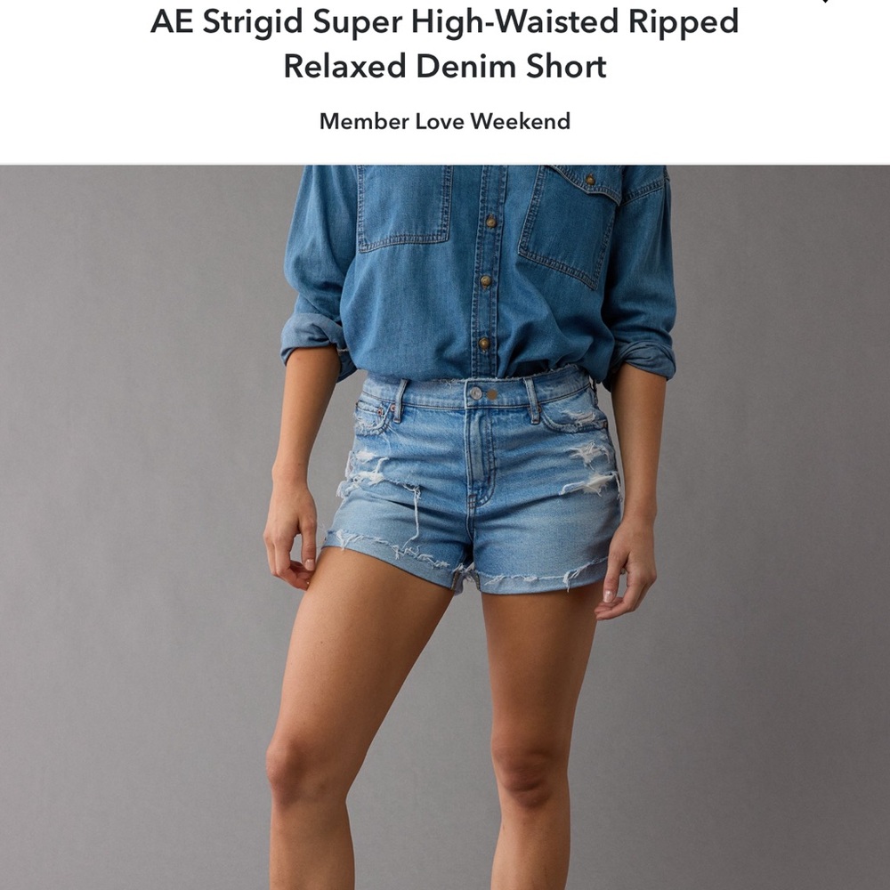 American Eagle ripped denim shorts